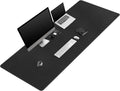 Mydours Extra-Long 67" x 24" Desk Mat, PU Leather Surface with Seamless Stitching, Wide Desk Blotter for Multiple Monitors, Durable Writing Pad and Gaming-Friendly Mouse Surface (Black)