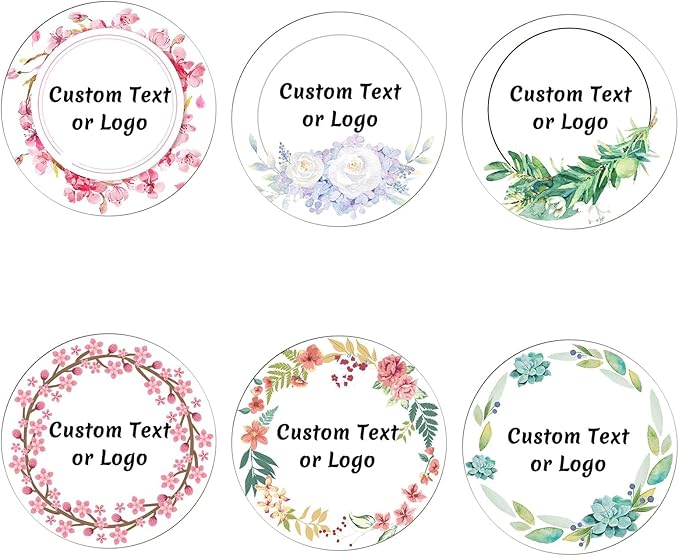 JOVELLO Personalized Custom Stickers - 60-1000 PCS Circle Custom Labels for Business, Logo, Office, Parties, etc (Labels stickers-23)