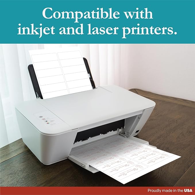 Premium Label Supply White Sticker Mailing Labels – 4" x 1.33" – Laser/Inkjet Compatible – (14 per Sheet), 1000 Sheets – 14000 Total Adhesive Labels
