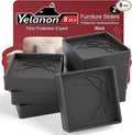 Furniture Pads Yelanon Floor Shield – 2" Round Caster Cups 8 PCS – Non-Skid Bed Stoppers, Heavy Duty Rubber Coasters – Protect Hardwood & Tile Floors!