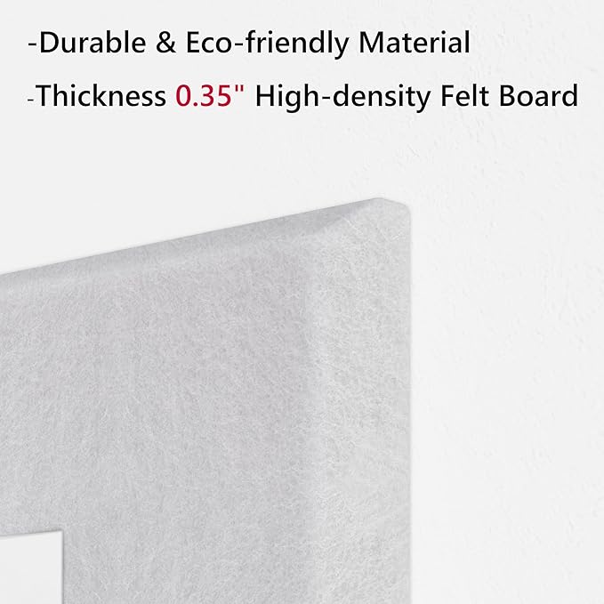 Neatsure Large Cork Board for Wall, 36" x 24" White Bulletin Board with Pushpins, 6 Panels Felt Tiles Tack Push Pin Board for Office