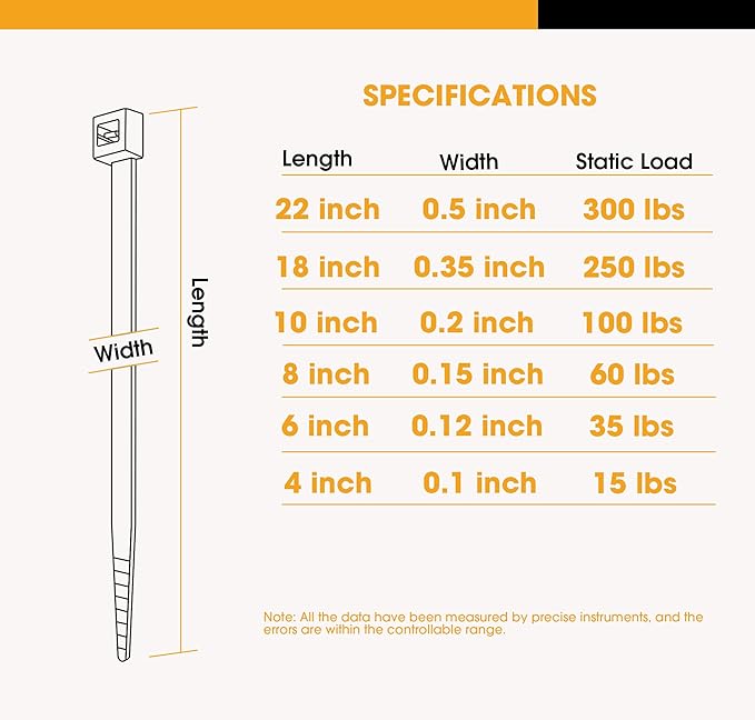 Zip Ties Assorted Size, 950 PCS Heavy Duty Wire Plants Ties with Oxford Ties Organizer, Up to 300 LBS and 22 Inches, Best Zip Ties Buckle Set for Farm, Home, Repair, Building, Gardening Work
