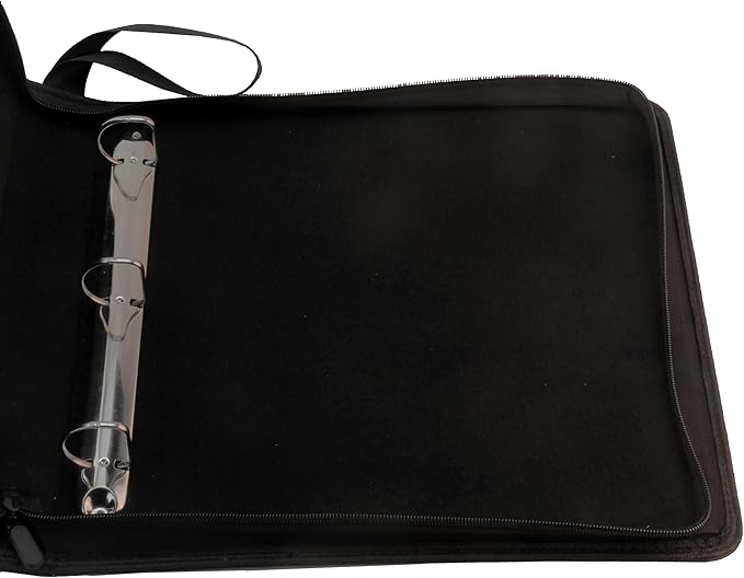 Ursae Minoris 3 D-Ring Large Format Zipper Binder for Up to 600 Sports/Trading Cards - Dark Blue