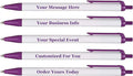 RevMark Personalized Ballpoint Pen, Custom Printed Name, Business or Event Information, Timeless Advertising, USA Made Pens, Promotional Marketing, Smooth Black Ink, Bulk Pack (Purple,100 Ct)