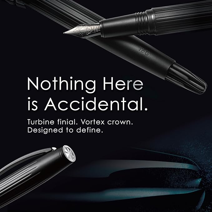 TAG Submarine Luxury Fountain Pen – TurbineDriven Refill, Gold-Plated Fine Nib, Elegant Writing Gift for Men & Women, Designed by Award-Winning Team