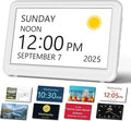 Mesqool Digital Clock for Seniors with Date & Day, 7" Large Display Calendar Alarm Clock with 20 Alarms and 20 Reminders, Morning & Afternoon Time Display, Easy to Read Bedside Clock for Elderly