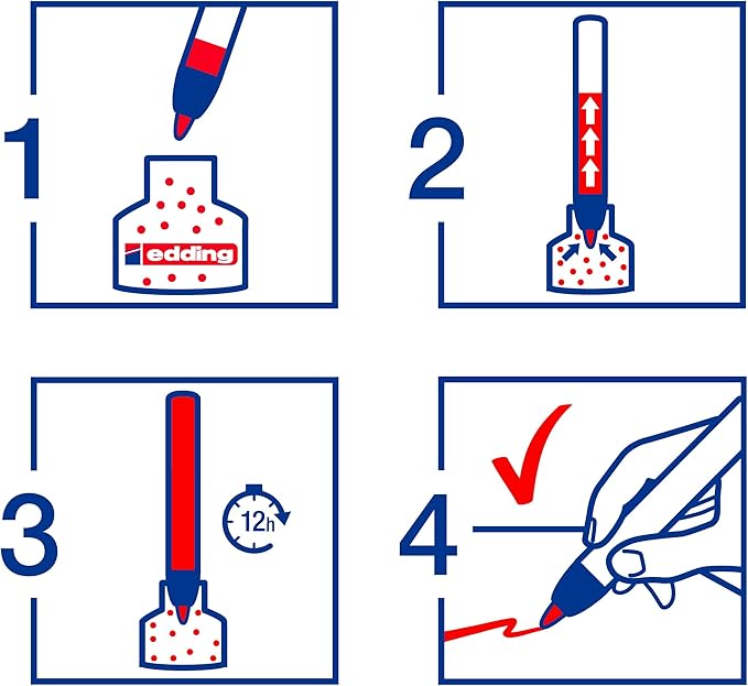 edding 29 Ecoline whiteboardmarker - rood - 10 whiteboardstiften - beitelpunt 1 - 5 mm - boardmarker uitwisbaar - voor whiteboard, flipchart, magneetbord, prikbord, memobord - sketchnotes - navulbaar