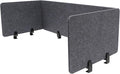 ReFocus Raw Clamp-On Acoustic Desk Divider Mounted Privacy Panel Set – Reduce Noise & Visual Distractions for Office, Study (Anthracite Gray, 2× Long (47.25"×16") + 4× Short (23.6"×16"))