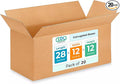 Long Shipping & Moving Boxes 28"L x 12"W x 12"H (20-Pack) - Extra Strength 200 lb vs Regular - Corrugated Strong Packing Boxes for Moving - Heavy Duty Shipping Box - Shiping Box by IDL Packaging