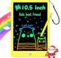 BUKEBU LCD Writing Tablet Doodle Board,10.5 inch Colorful Drawing Pad,Electronic Drawing Tablet, Drawing Pads,Travel Gifts for Kids Ages 3 4 5 6 7 8 Year Old Girls Boys (Yellow)