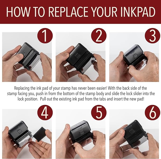 Self Inking Modern Address Stamps | Custom Return Address Stamper (Modern Brush Script, Xtra Large)
