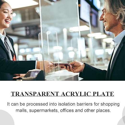 Roowest 2 Pcs 24 x 36 Inch, 1/2 Inch Thick Clear Acrylic Plexiglass Sheets Transparent Plastic Panels Sheets Cut to Size Cast Acrylic Board Panel with Protective Film for Craft DIY Project Sign Frame