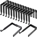 Amylove 12 Pcs Adjustable Cubicle Hanger Universal Partition Metal Cubicle Hooks Door Hanger, Adjusted to Fit Panels with 1 3/8 Inch to 3 1/2 Inch Thickness for Office Whiteboard (Black)
