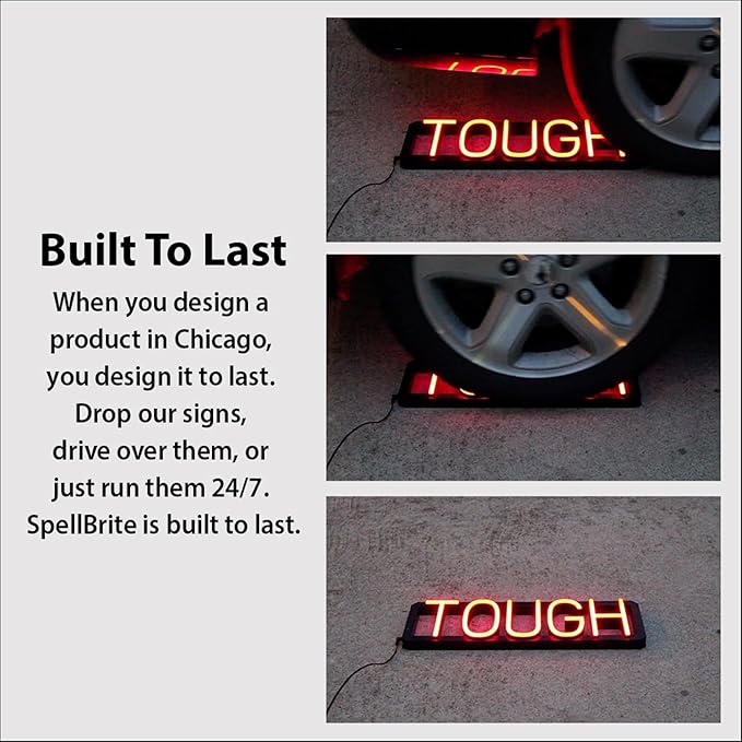 SpellBrite OFFICE Sign | Directional Sign with Neon Look, White LED Light Source | 20.5" x 6.3"