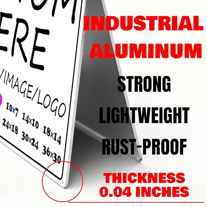 Custom Outdoor Decorative Signs-24×18inches-Personalized Aluminum Signs,Waterproof, Fade Resistant,for outdoors,Street signs, underground parking