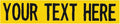 Custom Uniform Name Tapes Solid Colors. Yellow Fabric, 3.5 Inch Sew on