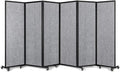Strongbird Room Partition,Office Divider,Portable Commercial Screen Dividers,Privacy Partition Separator,Classroom School Dividers,12'7"L* 6'7"H,6 Panel,Light Grey