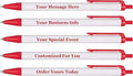 RevMark Personalized Ballpoint Pen, Custom Printed Name, Business or Event Information, Timeless Advertising, USA Made Pens, Promotional Marketing, Smooth Black Ink, Bulk Pack (Red,500 Ct.)