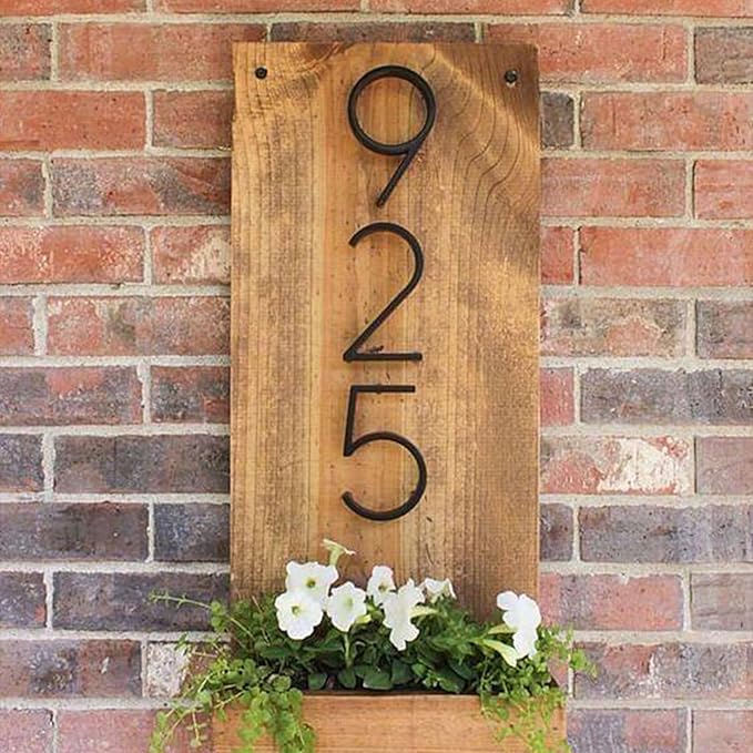 5" Floating Stainless Steel Address House Number, Modern Metal Anti-Rust House Numbers with Nail Kits for Door Garden Mailbox Decor Visibility Signage (6)