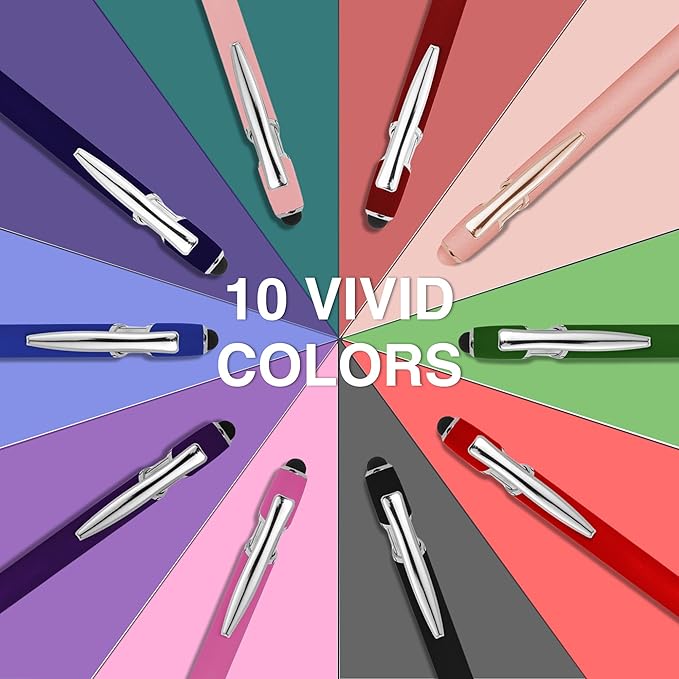 CRME Bulk Custom Pens Personalized Customized Engraved Writing Pen with Name Logo Soft Grip Ball Point Pen for Men Women Smooth Writing Black Ink for School,Journaling & Office Writing Purple Pens