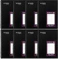 Resurhang 8 Pack Wirebound Business Notebook Legal Ruled Spiral Notebook 6-5/8" x 9-1/2" 80 Sheets Per Pad Professional Journal for Office Journal Planner Work Meeting Men Women(Purple)