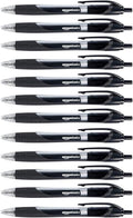 Amazon Basics Retractable Gel Ink Pens, Fine Point, Smooth Writing, Black, 12-Pack