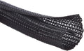 Alex Tech 25ft - 1 inch Cord Protector Wire Loom Tubing Cable Sleeve Split Sleeving For USB Cable Power Cord Audio Video Cable – Protect Cat From Chewing Cords - Black