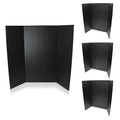 Flipside Products 36” x 48” Project Boards for Presentations, Science Fair, School Projects, Event Displays and Trifold Picture Board, Proudly Made in USA - Black - 4 Pack