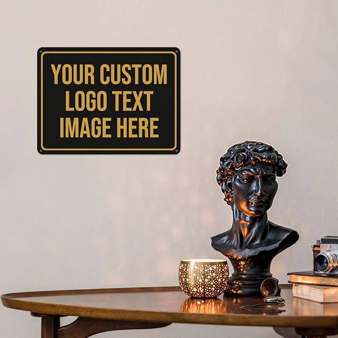 Custom Signs Outdoor Metal Sign Customized Sign - Custom Personalized Metal Signs Make Your Own Sign Add Text Photo Logo For Office Business Workplace Home Bar Indoor Outdoor Use 8"x12"