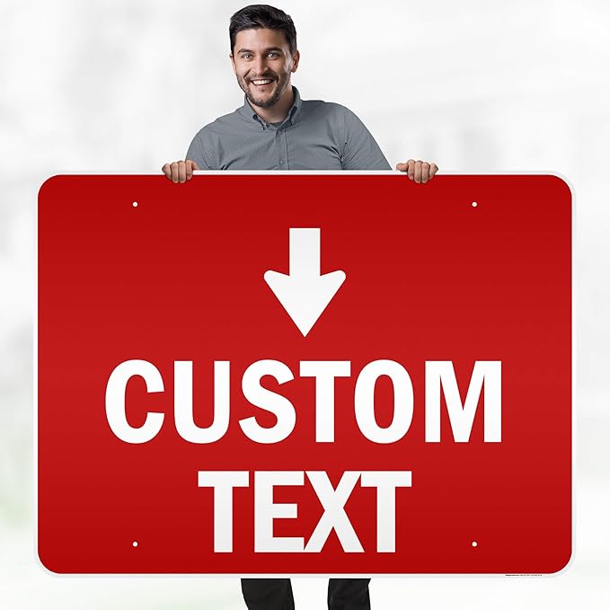 Custom Arrow,Custom Directional Sign, Down Arrow,36x48 Inches, Reflective, Rust Free DiBound, Fade Resistant, Made in USA by My Sign Center