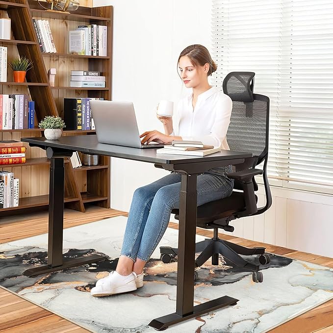 Anidaroel Office Chair Mat for Hardwood/Tile Floor, 48"x60" Desk Chair Mat for Office Gaming, Under Desk Rug for Rolling Chair, Anti-Slip Computer Chair Mats, Low-Pile Carpet Protector Rug