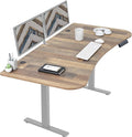VIVO Electric 63 x 32 in Standing Desk, Memory Height Adjustment, 1B Series, Holds 220 lbs, Reclaimed Wood Top Gray Frame, DESK-KIT-1G1P