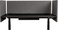 Stand Up Desk Store ReFocus Clamp-on Acoustic Desk Divider Privacy Panel That Reduces Noise and Visual Distractions (Ash Gray, 59" x 23.6, 23.6" x 23.6", & 23.6" x 23.6")