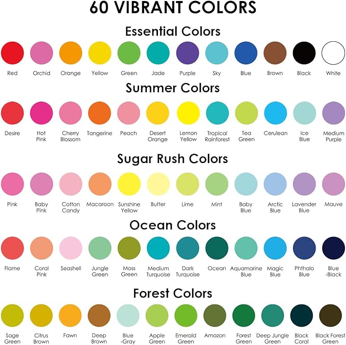 Grabie 12Colors Acrylic Gel Pens&Coloring Book, Medium Point Colored Gel Pens, Acrylic Gel Ink Pen Assorted Colored for Drawing, Note Taking, Bold&Bright Coloring Kit, Set of 12 (Forest Colors)