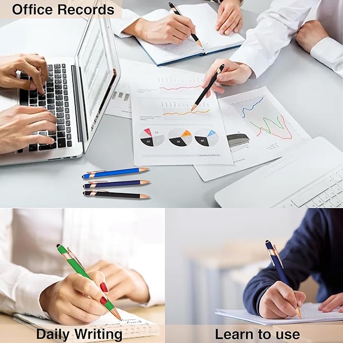 CRME 10pcs Funny Quotes Blue Ballpoint Pens Set 1mm Black Ink Pens for Writing Give Up Anxiety Motivate Oneself Unique and Unusual Gifts for Classmate,Brother,Friend Back-to-School Essentials
