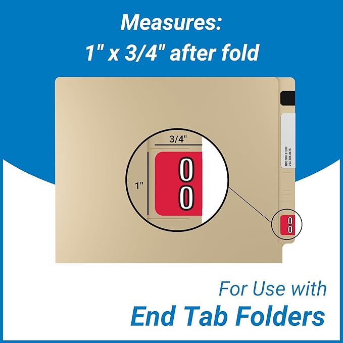 Doctor Stuff - File Folder Labels, Terminal Digit Filing, Consecutive Double Digit Numbers 20-29, Barkley FDDBM Match - BXDM Series Chart Stickers, Yellow, 1" x 1-1/2", 500/Roll