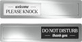 Stainless Steel Do Not Disturb Sign, Premium Please Knock Welcome Signs, Do Not Disturb Door Hanger Sign Alternative, In a Meeting Signs for Office Door, wfh Office Essentials Supplies Decor, 7x1.5
