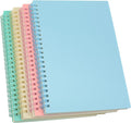 Yansanido Spiral Notebook, 4 Pcs 8.3 Inch x 5.9 Inch A5 Thick Plastic Hardcover 7mm College Ruled 4 Color 80 Sheets -160 Pages Journals for Study and Notes (4)