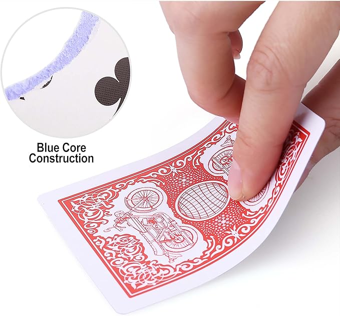 LotFancy Playing Cards, 24 Decks of Cards Bulk, Poker Size Standard Index, 12 Blue and 12 Red, for Blackjack, Euchre, Canasta Card Game, Casino Grade Poker Cards