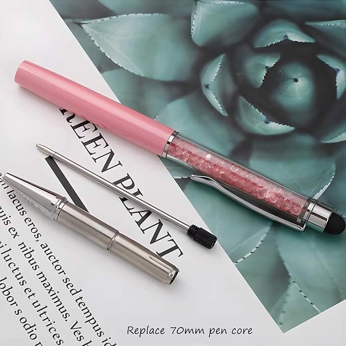 Yucold Customized Pens with Name/Logo - Touch Screen Stylus Ballpoint Pen, Perfect for Weddings, Business & Personalized Gifts (Grass green,10)