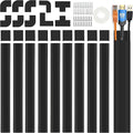 Cable Cover Wall - Large Cord Covers for Wires on Wall, 157 Inches TV Cable Hider Wall Kit, Black