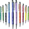 Yucold Customized Pens with Name/Logo - Touch Screen Stylus Ballpoint Pen, Perfect for Weddings, Business & Personalized Gifts (Multicolor,10)