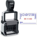 Trodat 5430 Professional Self-Inking Date Stamp with Posted - Blue/Red 2 Color Ink
