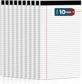 Roneky Note Pads 8.5"x 14", 10 Pack Legal Pads 8.5 x 14 White, Notepads 8.5 x 14 Wide Ruled Legal Pad, Micro Perforated Lined Writing Pads, 30 Sheets Per Note Pad, Notepads for Work/School/Office