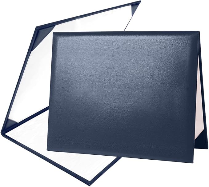 Diploma Cover 8.5” x11” Diploma Holder of Graduation Leatherette Padded Certificate（Tent Style),20-Pack
