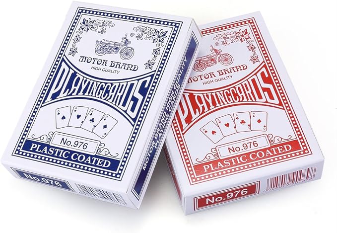 LotFancy Playing Cards, 2 Pack, Decks of Cards, Poker Size Standard Index, for Blackjack, Euchre, Canasta Card Game, Casino Grade Poker Cards, Blue and Red