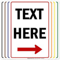 Custom Arrow,Custom Directional Sign, Right Arrow, 7x10 Inches, 55 mil thick HDPE (high density polyethylene) Made in USA by My Sign Center