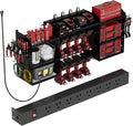VDEVY Power Tool Organizer Wall Mount with Charging Station, Heavy-Duty Metal Garage Tool Storage Rack & 8 Outlet Power Strip, 51 Inch 3 Tier 8 Bin Shelves for Workshop Organization