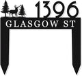 Personalized Metal Address Sign with Stakes, Custom House Number Sign for Yard, Metal Address Stake Sign, Outdoor Garden Address Sign, Custom Number Sign for Home, Unique Garden Gift