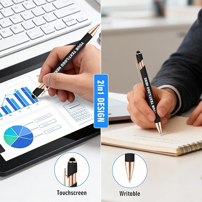 ENOMY Personalized Notebook Set with 10 PC Pens Lined A5 Custom Journal for Writing Men Women Custom Notebook Ideal Friend Girlfriend Gift, Black